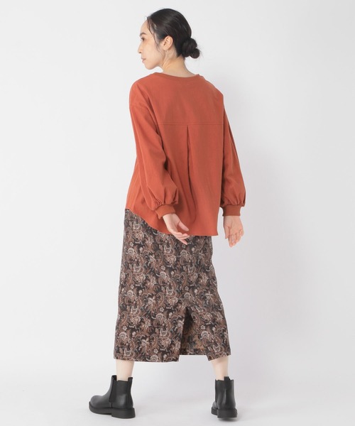 studio CLIP（スタディオクリップ）の「フラワージャガードスカート（スカート・レディース・ブラウン/カーキ・LARGE/MEDIUM）」の12枚目の写真