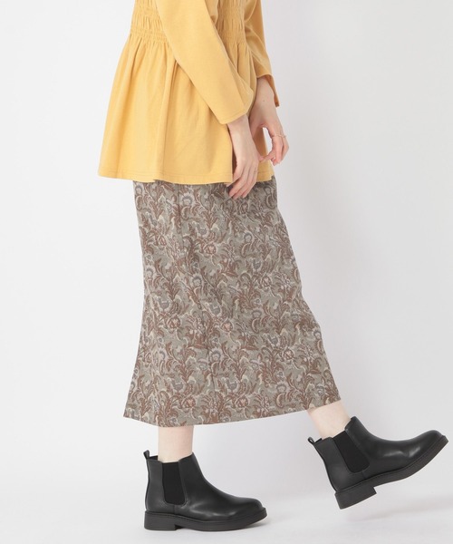 studio CLIP（スタディオクリップ）の「フラワージャガードスカート（スカート・レディース・ブラウン/カーキ・LARGE/MEDIUM）」の21枚目の写真