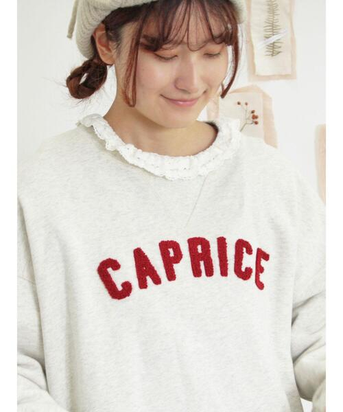 Samansa Mos2（サマンサ モスモス）の「【保湿加工】裏毛サガラ刺繍スウェット（Tシャツ/カットソー・レディース・ネイビー/グレー/ピンク/グリーン・F）」の5枚目の写真