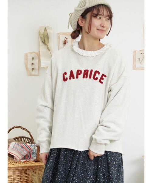 Samansa Mos2（サマンサ モスモス）の「【保湿加工】裏毛サガラ刺繍スウェット（Tシャツ/カットソー・レディース・ネイビー/グレー/ピンク/グリーン・F）」の6枚目の写真