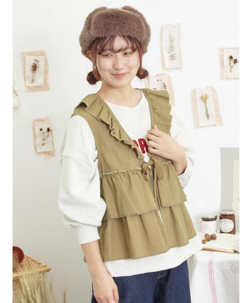 Samansa Mos2（サマンサ モスモス）の「【保湿加工】裏毛サガラ刺繍スウェット（Tシャツ/カットソー・レディース・ネイビー/グレー/ピンク/グリーン・F）」の8枚目の写真