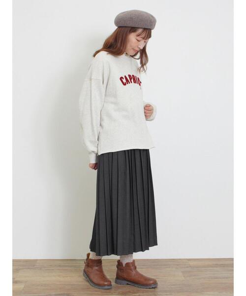 Samansa Mos2（サマンサ モスモス）の「【保湿加工】裏毛サガラ刺繍スウェット（Tシャツ/カットソー・レディース・ネイビー/グレー/ピンク/グリーン・F）」の14枚目の写真