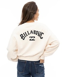 BILLABONG レディース ARCH LOGO SWEAT CREW トレーナー/ビラボンバックプリントロゴボリュームスリーブスウェットトレーナー