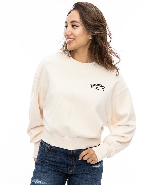 BILLABONG（ビラボン）の「BILLABONG レディース ARCH LOGO SWEAT CREW トレーナー/ビラボンバックプリントロゴボリュームスリーブスウェットトレーナー（スウェット・レディース・オフホワイト/アイボリー/パープル系その他・LARGE/MEDIUM）」の10枚目の写真