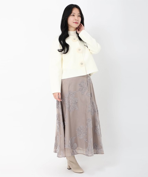 セール】ﾓｰﾙﾌﾗﾜｰ刺繍ｼｱｰｽｶｰﾄ（スカート）｜STRAWBERRY-FIELDS