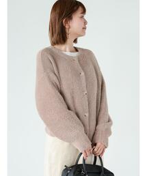Lugnoncure | 前後2WAYクルーネックフェザーカーディガン(カーディガン/ボレロ)