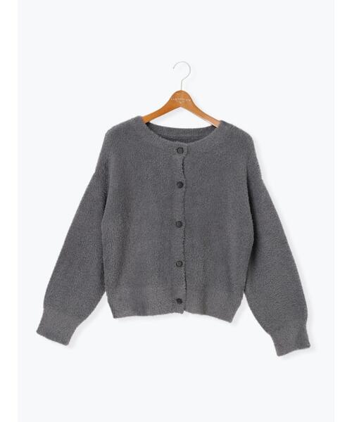 Lugnoncure（ルノンキュール）の「前後2WAYクルーネックフェザーカーディガン（カーディガン/ボレロ・レディース・オフホワイト/ラベンダー/ベージュ/チャコールグレー・F）」の11枚目の写真