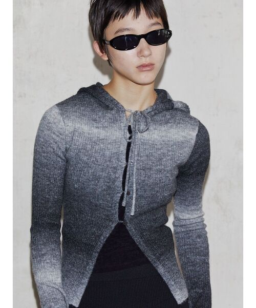 ニット セーター 「VEQUM」FRONT BUTTON HOOK KNIT レディース VEQUM ニット セーター 「VEQUM」FRONT BUTTON HOOK KNIT