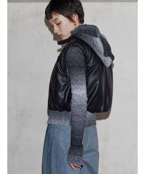 VEQUM(VEQUM)の「【VEQUM】FRONT BUTTON HOOK KNIT(ニット/セーター・レディース・パープル/ブラウン/ブラック・FREE)」の9枚目の写真
