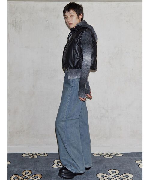 VEQUM(VEQUM)の「【VEQUM】FRONT BUTTON HOOK KNIT(ニット/セーター・レディース・パープル/ブラウン/ブラック・FREE)」の14枚目の写真