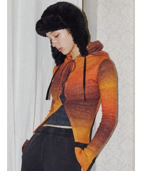 VEQUM(VEQUM)の「【VEQUM】FRONT BUTTON HOOK KNIT(ニット/セーター・レディース・パープル/ブラウン/ブラック・FREE)」の18枚目の写真