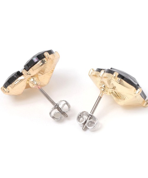 tiny tiny（ティニーティニー）の「ビジューピアス[tiny tiny(ティニーティニー)]（ピアス（両耳用）・レディース・ブラック/その他・0）」の3枚目の写真