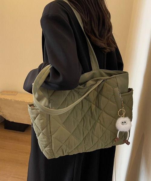 仕*ん様 新品未使用 クレージュ　キルティングバッグ　ハンドバッグ　 カーキ AVIREX トートバッグ 「限定」QUILTING GARDENING TOTE BAG