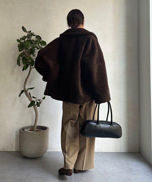 DouDou（ドゥドゥ）の「ボアコート（その他アウター・レディース・ベージュ/ブラウン・FREE）」の7枚目の写真