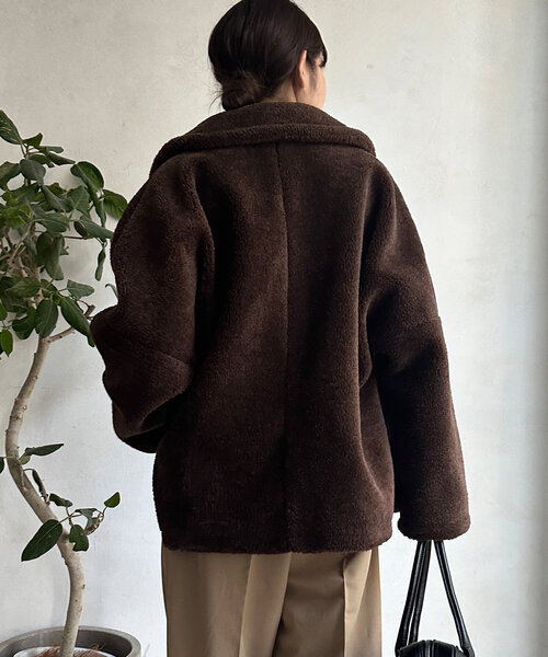 DouDou（ドゥドゥ）の「ボアコート（その他アウター・レディース・ベージュ/ブラウン・FREE）」の11枚目の写真