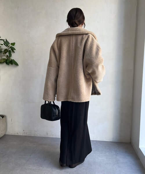 DouDou（ドゥドゥ）の「ボアコート（その他アウター・レディース・ベージュ/ブラウン・FREE）」の15枚目の写真