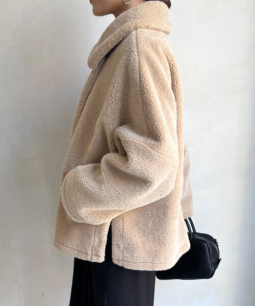 DouDou（ドゥドゥ）の「ボアコート（その他アウター・レディース・ベージュ/ブラウン・FREE）」の20枚目の写真