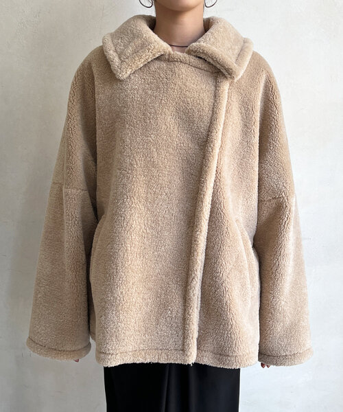 DouDou（ドゥドゥ）の「ボアコート（その他アウター・レディース・ベージュ/ブラウン・FREE）」の21枚目の写真