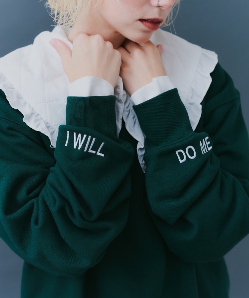 トレーナー スウェット LALL 刺繍ロゴスウェット レディース LAll トレーナー スウェット LALL 刺繍ロゴスウェット