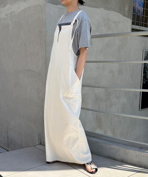 Munich（ミューニック）の「8ozスラブデニムジャンパースカート（ジャンパースカート・レディース・ホワイト/ブラック/インディゴブルー/アイボリー・M/S）」の18枚目の写真