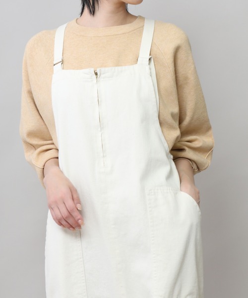 Munich（ミューニック）の「8ozスラブデニムジャンパースカート（ジャンパースカート・レディース・ホワイト/ブラック/インディゴブルー/アイボリー・M/S）」の14枚目の写真