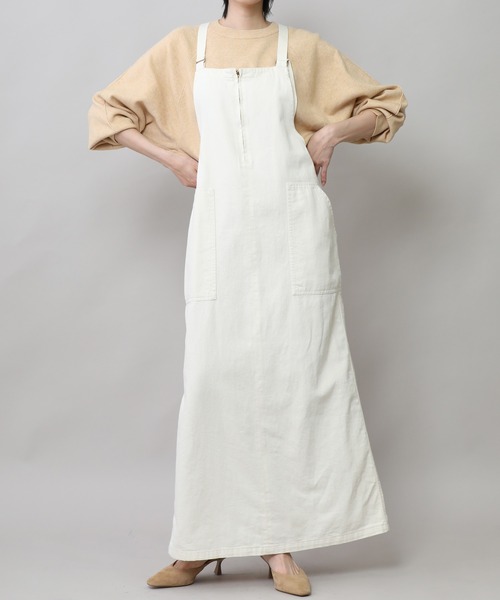 Munich（ミューニック）の「8ozスラブデニムジャンパースカート（ジャンパースカート・レディース・ホワイト/ブラック/インディゴブルー/アイボリー・M/S）」の17枚目の写真