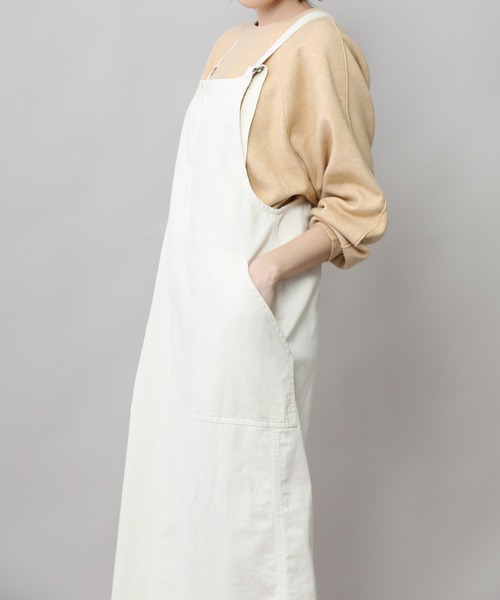 Munich（ミューニック）の「8ozスラブデニムジャンパースカート（ジャンパースカート・レディース・ホワイト/ブラック/インディゴブルー/アイボリー・M/S）」の13枚目の写真