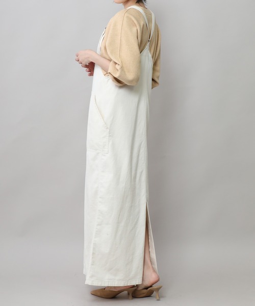 Munich（ミューニック）の「8ozスラブデニムジャンパースカート（ジャンパースカート・レディース・ホワイト/ブラック/インディゴブルー/アイボリー・M/S）」の16枚目の写真