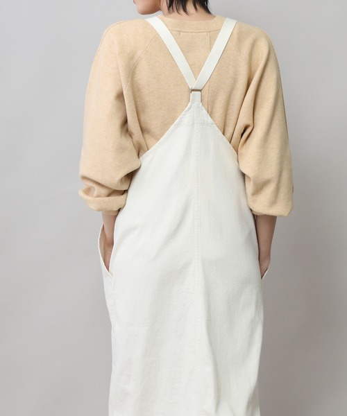 Munich（ミューニック）の「8ozスラブデニムジャンパースカート（ジャンパースカート・レディース・ホワイト/ブラック/インディゴブルー/アイボリー・M/S）」の12枚目の写真