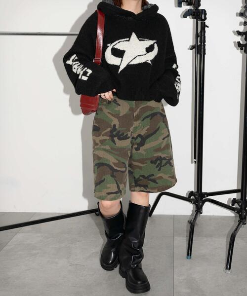 WEGO(ウィゴー)の「WEGO/スタージャガードニットプルパーカー(ニット/セーター・レディース・アイボリー/ブラック・FREE)」の15枚目の写真