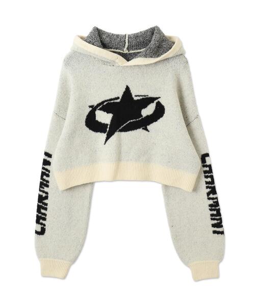 WEGO(ウィゴー)の「WEGO/スタージャガードニットプルパーカー(ニット/セーター・レディース・アイボリー/ブラック・FREE)」の16枚目の写真