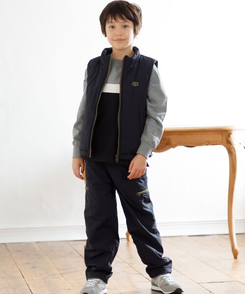 【100-130cm】ブル刺繍 ブロッキングトレーナー（スウェット）｜J.PRESS（ジェイプレス）