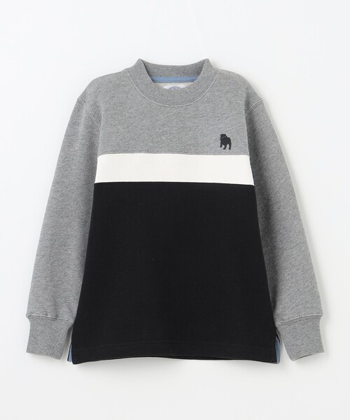 【100-130cm】ブル刺繍 ブロッキングトレーナー（スウェット）｜J.PRESS（ジェイプレス）