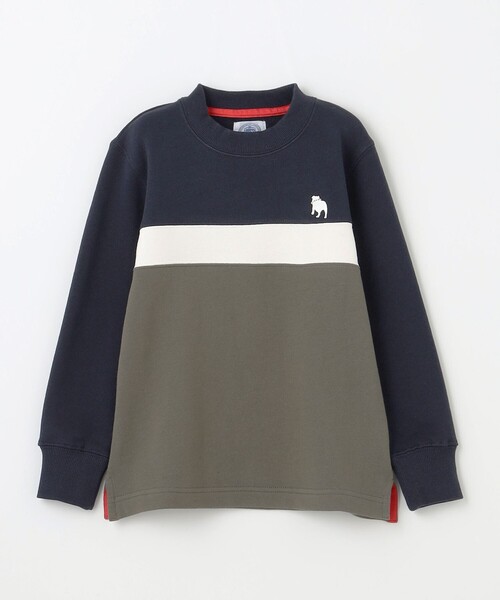 【100-130cm】ブル刺繍 ブロッキングトレーナー（スウェット）｜J.PRESS（ジェイプレス）