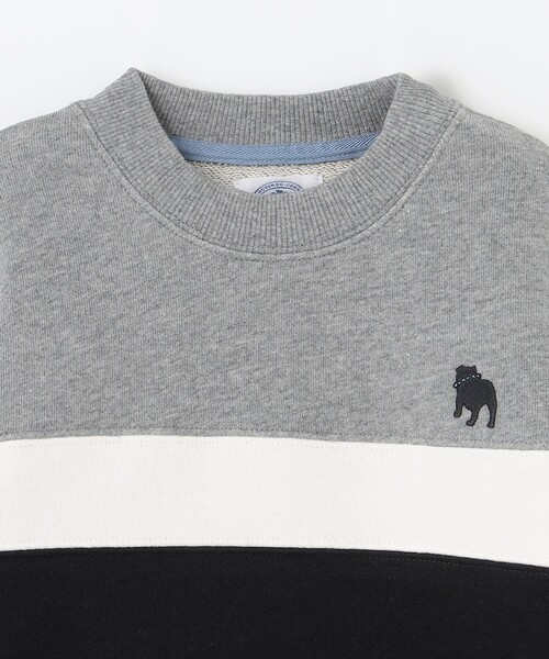 【100-130cm】ブル刺繍 ブロッキングトレーナー（スウェット）｜J.PRESS（ジェイプレス）