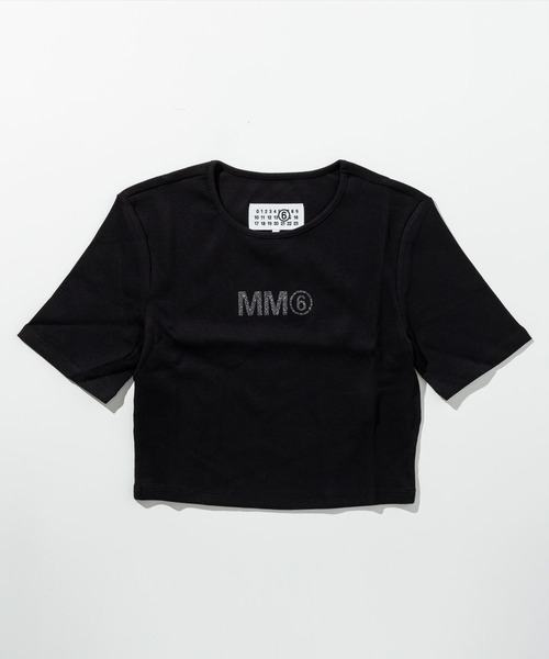 MM6 Maison Margiela(エムエムシックス メゾン マルジェラ)の「MM6 Maison Margiela(エムエムシックス メゾン マルジェラ)Kids & Junior ブランドロゴ半袖Tシャツカットソー(Tシャツ/カットソー・キッズ・ホワイト/ブラック・12Y/14Y/16Y)」の2枚目の写真