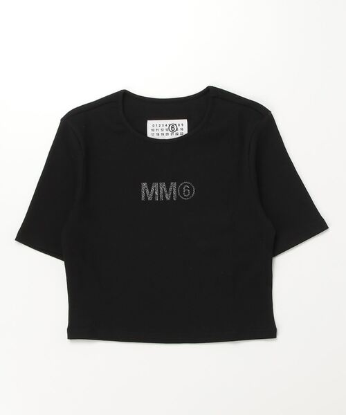 MM6 Maison Margiela(エムエムシックス メゾン マルジェラ)の「MM6 Maison Margiela(エムエムシックス メゾン マルジェラ)Kids & Junior ブランドロゴ半袖Tシャツカットソー(Tシャツ/カットソー・キッズ・ホワイト/ブラック・12Y/14Y/16Y)」の4枚目の写真