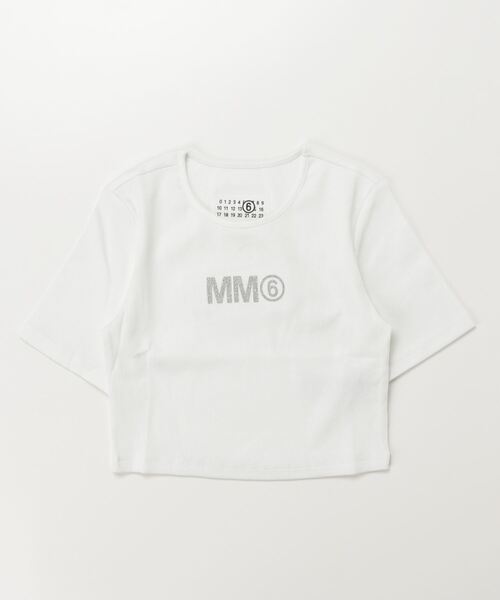 MM6 Maison Margiela(エムエムシックス メゾン マルジェラ)の「MM6 Maison Margiela(エムエムシックス メゾン マルジェラ)Kids & Junior ブランドロゴ半袖Tシャツカットソー(Tシャツ/カットソー・キッズ・ホワイト/ブラック・12Y/14Y/16Y)」の5枚目の写真