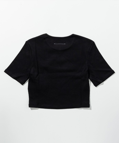 MM6 Maison Margiela(エムエムシックス メゾン マルジェラ)の「MM6 Maison Margiela(エムエムシックス メゾン マルジェラ)Kids & Junior ブランドロゴ半袖Tシャツカットソー(Tシャツ/カットソー・キッズ・ホワイト/ブラック・12Y/14Y/16Y)」の6枚目の写真