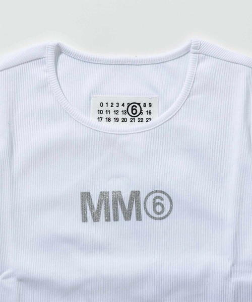 MM6 Maison Margiela(エムエムシックス メゾン マルジェラ)の「MM6 Maison Margiela(エムエムシックス メゾン マルジェラ)Kids & Junior ブランドロゴ半袖Tシャツカットソー(Tシャツ/カットソー・キッズ・ホワイト/ブラック・12Y/14Y/16Y)」の8枚目の写真