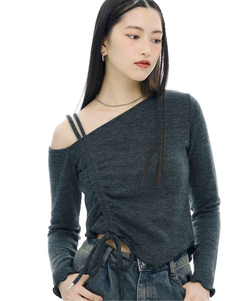 3.3 Field Trip (3.3フィールドトリップ)の「3.3 Field Trip/厚手ヘンケイロングスリーブ(Tシャツ/カットソー・レディース・アイボリー/チャコール/ブルー・FREE)」の3枚目の写真