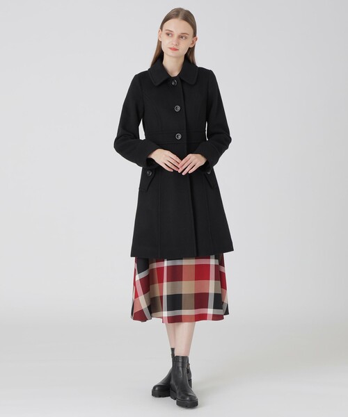 BLUE LABEL CRESTBRIDGE(ブルーレーベルクレストブリッジ)の「【一部店舗限定】ライトビーバーステンコート(その他アウター・レディース・グレー系その他2/ブラック・36/38/40)」の20枚目の写真