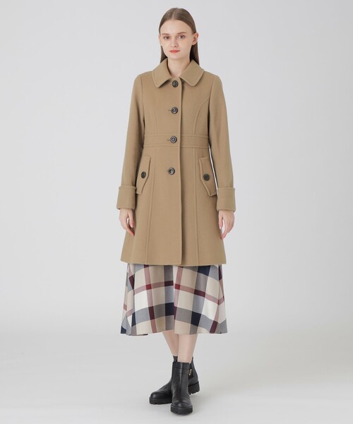 BLUE LABEL CRESTBRIDGE(ブルーレーベルクレストブリッジ)の「【一部店舗限定】ライトビーバーステンコート(その他アウター・レディース・グレー系その他2/ブラック・36/38/40)」の11枚目の写真