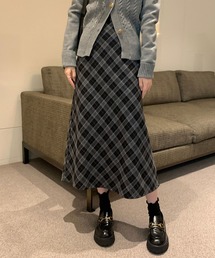 blackdia ocean Aラインタータンチェックスカート