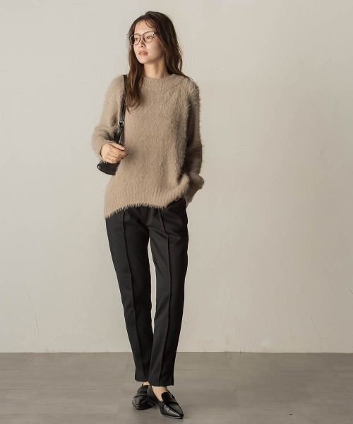 VICKY（ビッキー）の「裏起毛テーパードパンツ≪洗濯機で洗える≫（スウェットパンツ・レディース・ライトグレー/ブラック/ネイビー/カーキ・M）」の22枚目の写真