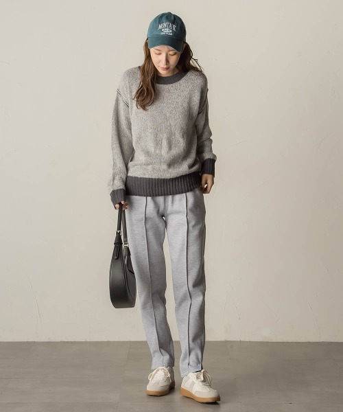 VICKY（ビッキー）の「裏起毛テーパードパンツ≪洗濯機で洗える≫（スウェットパンツ・レディース・ライトグレー/ブラック/ネイビー/カーキ・M）」の9枚目の写真