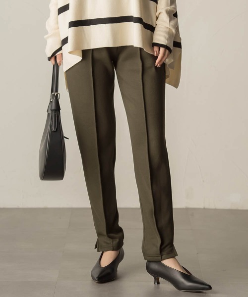 VICKY（ビッキー）の「裏起毛テーパードパンツ≪洗濯機で洗える≫（スウェットパンツ・レディース・ライトグレー/ブラック/ネイビー/カーキ・M）」の14枚目の写真