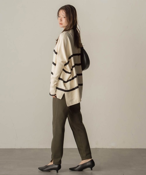 VICKY（ビッキー）の「裏起毛テーパードパンツ≪洗濯機で洗える≫（スウェットパンツ・レディース・ライトグレー/ブラック/ネイビー/カーキ・M）」の16枚目の写真