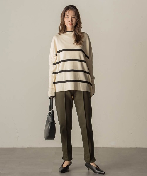 VICKY（ビッキー）の「裏起毛テーパードパンツ≪洗濯機で洗える≫（スウェットパンツ・レディース・ライトグレー/ブラック/ネイビー/カーキ・M）」の17枚目の写真