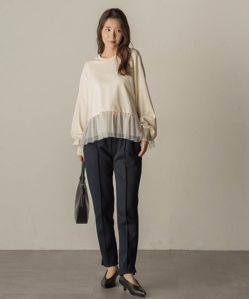 VICKY（ビッキー）の「裏起毛テーパードパンツ≪洗濯機で洗える≫（スウェットパンツ・レディース・ライトグレー/ブラック/ネイビー/カーキ・M）」の18枚目の写真